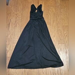 Express Black Strappy Maxi Dress Sz Medium